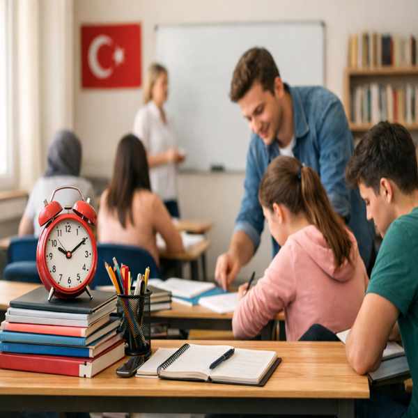 Kızılay dershane fiyatları hakkında bilgi almak isteyen öğrencilerin ders çalıştığı modern dershane ortamı